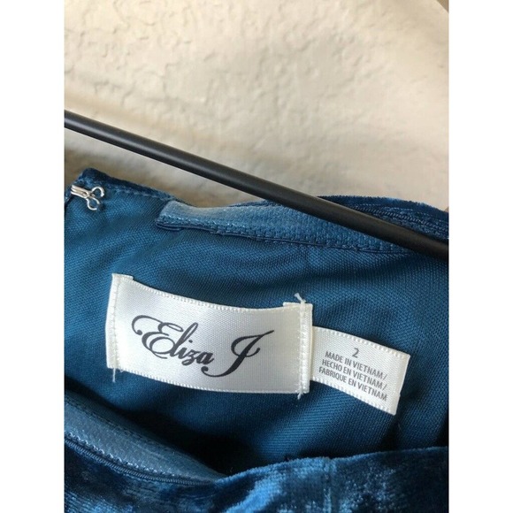 Eliza J Off The Shoulder Velvet Dress Size 2 - Picture 6 of 12